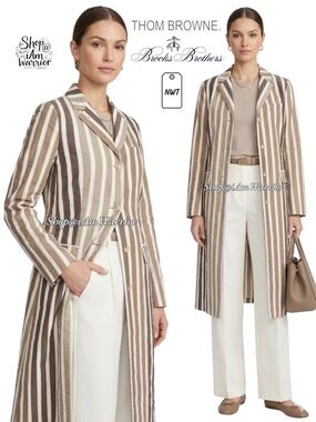 Thom Browne x Brooks Brothers Black Fleece Striped Trench Coat *shop@iamwarrior